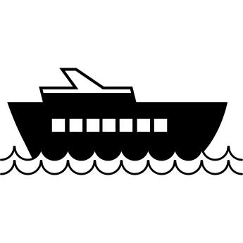 Cruise ship navigating