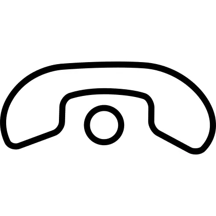 Mobile phone auricular sign with a circle outlines