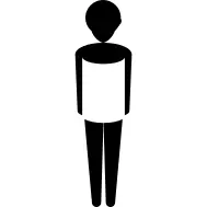 Human with towel wrapped around body