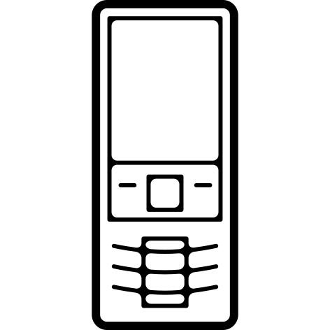 Mobile phone variant with buttons outline