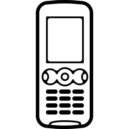 Mobile phone with buttons included and small screen