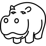 Hippopotamus outline
