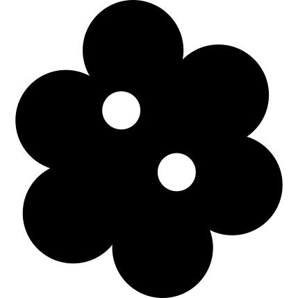 Flower shaped clothes button