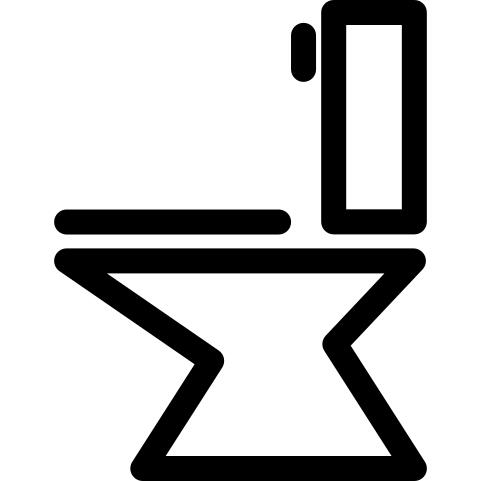 Toilet side view
