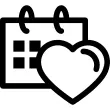 heart beside a calendar