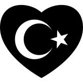 Heart flag of Turkey