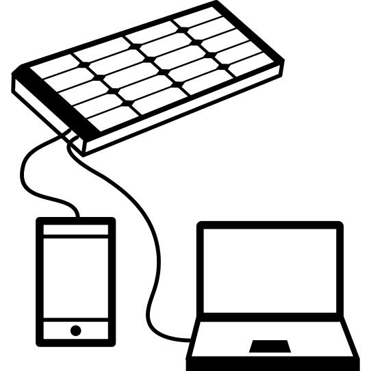 Mobile and laptop charging with solar panel