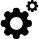 Cogs on wheels interface symbol for settings edition button