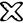 X sketched letter symbol