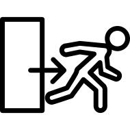 Exit door sign