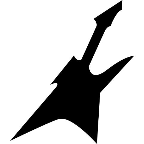 Irregular shaped guitar silhouette