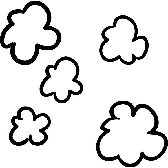 Hand drawn clouds
