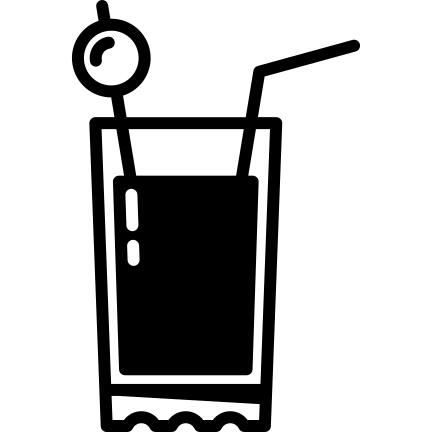 Drink with Straw and Mixer
