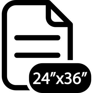 纸张打印尺寸为24 x 36英寸