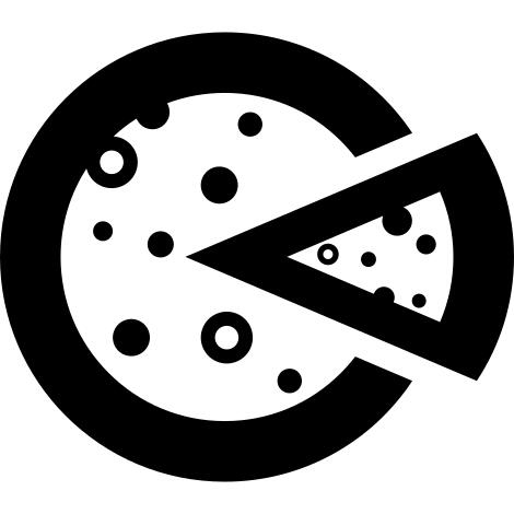 Pizza with slice