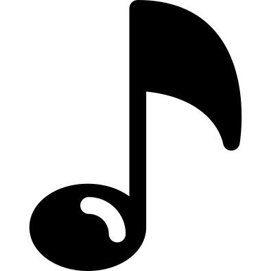 Musical note with shine