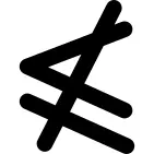 Neither less or equal mathematical symbol