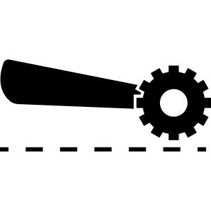 Paper roller with broken lines