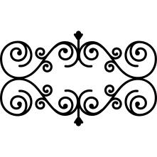 Floral design with vertical and horizontal symmetry