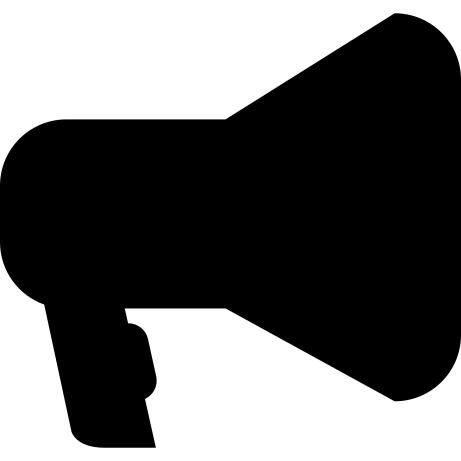 Amplification tool silhouette in black
