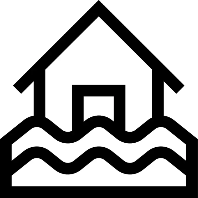 Flooded house