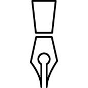 Calligraphy pen tip outline