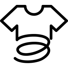 Shirt outline forming into a spring