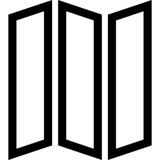 Trifold cut paper outline