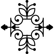 Floral design with delicate double symmetry design