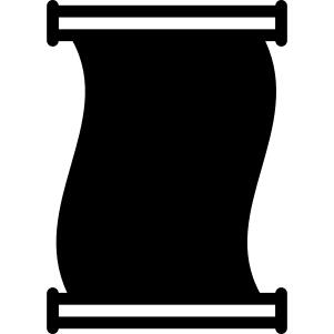 Ancient paper scroll outline