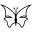 Sharpen butterfly outline shape