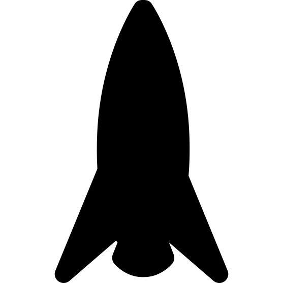 Rocket black shape