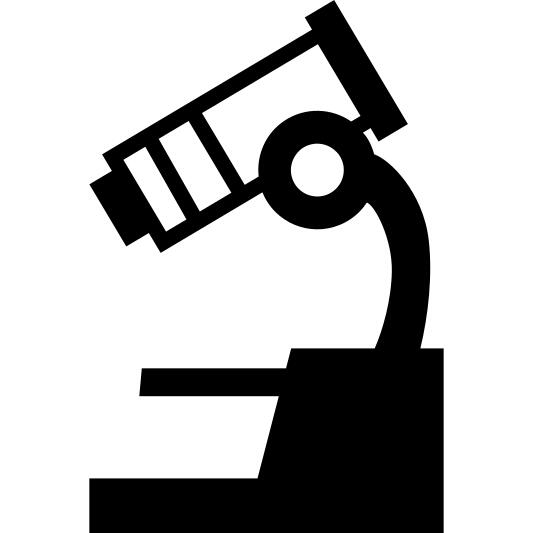 显微镜科学工具侧视图