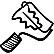 Paint roller hand drawn tool
