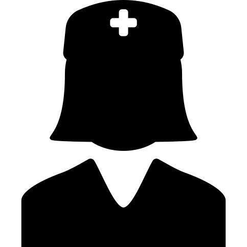 Woman with hat of red cross