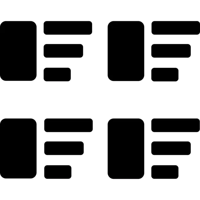 Four graphics symbol of interface