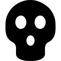 Halloween black skull