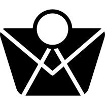 closed envelope with white circle