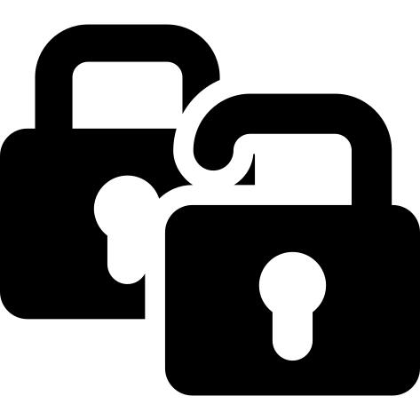 Closed and Open Padlocks