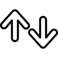 Arrows outline up and down