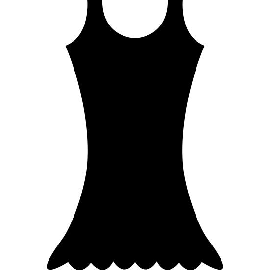 Short black female dress shape