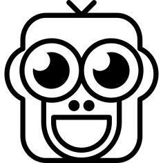 Happy monkey face variant