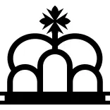 Royal crown with cross variant symbol