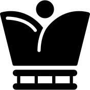 Royal crown variant silhouette with circle shape