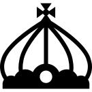 Royal vintage crown with a little cross on top