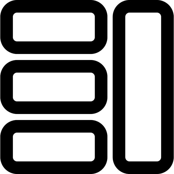 Webpage organization outlined button of interface