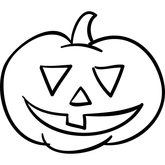 Halloween pumpkin head outline