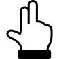 Hand counting to three outline