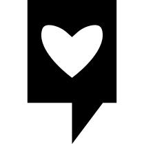Heart notification speech bubble