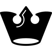Royal crown silhouette with white details